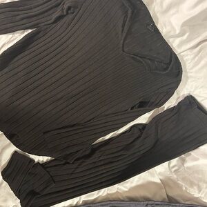 Black Ribbed Women’s Sweater